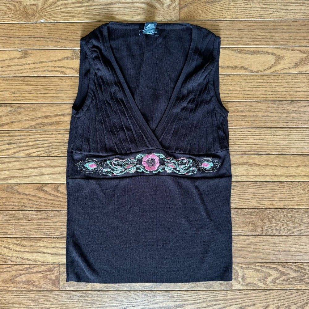 New York & Company Black Knit Top